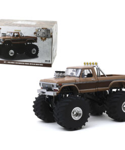 1978 Ford F-350 Ranger Lariat Monster Truck with 66-Inch Tires BFT Brown Kings of Crunch Series 1/18 Diecast Model Car by Greenlight 13557