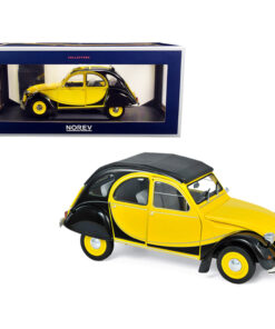 1982 Citroen 2CV Charleston Helios Yellow and Black 1/18 Diecast Model Car by Norev 181493