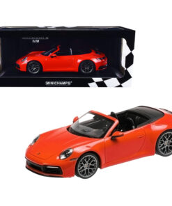 2019 Porsche 911 Carrera 4S Cabriolet Orange Limited Edition to 504 pieces Worldwide 1/18 Diecast Model Car by Minichamps 155067334