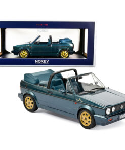 1990 Volkswagen Golf Cabriolet Etienne Aigner Green Metallic with Gold Wheels 1/18 Diecast Model Car by Norev 188439