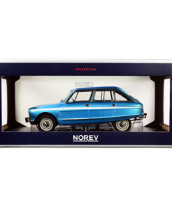 1974 Citroen Ami Super Delta Blue Metallic with White Stripes 1/18 Diecast Model Car by Norev 181672