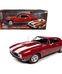 1967 Chevrolet Camaro Z/28 Nickey Hardtop Bolero Red with White Stripes Muscle Car & Corvette Nationals (MCACN) 1/18 Diecast Model Car by Autoworld AMM1228