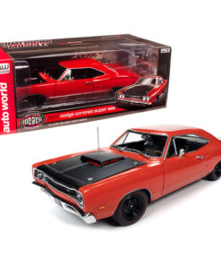 1969/5 Dodge Coronet Super Bee Hardtop R4 Red with Black Hood Muscle Car & Corvette Nationals (MCACN) 1/18 Diecast Model Car by Autoworld AMM1231