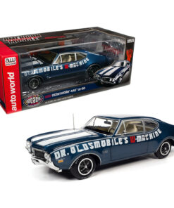 1969 Oldsmobile 442 W-30 Coupe Dr. Oldsmobile's W-Machine Trophy Blue Metallic with White Stripes Muscle Car & Corvette Nationals (MCACN) 1/18 Diecast Model Car by Autoworld AMM1235