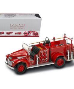 1941 GMC Fire Engine Red with Accessories 1/24 Diecast Model Car by Road Signature 20068