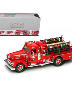 1958 Seagrave 750 Fire Engine Truck Red with Accessories 1/24 Diecast Model by Road Signature 20168r
