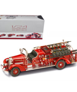 1938 Ahrens Fox VC Fire Engine Truck Red with Accessories 1/24 Diecast Model by Road Signature 20178r