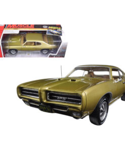 1969 Pontiac GTO Hardtop Antique Gold Hemmings Muscle Magazine Limited Edition to 1002pc 1/18 Diecast Model Car by Autoworld AMM1081
