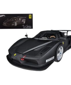 Ferrari Enzo Monza Test Car 2003 Matt Black Elite Edition 1/18 Diecast Car Model by Hotwheels X5488