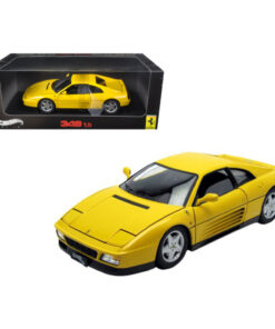 1989 Ferrari 348 TB Yellow Elite Edition 1/18 Diecast Car Model by Hotwheels V7437