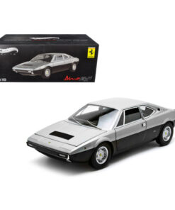 1973 Ferrari Dino 308 GT4 Silver/Black Elite Edition 1/18 Diecast Car Model by Hotwheels X5483