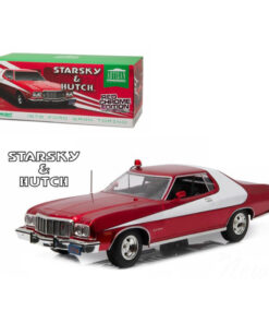 1976 Ford Gran Torino Starsky and Hutch Red Chrome Edition (TV Series 1975-79) 1/18 Diecast Model Car by Greenlight 19023
