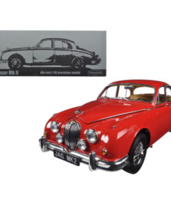 1962 Jaguar Mark 2 3.8 Carmen Red Left Hand Drive 1/18 Diecast Model Car by Paragon 98322