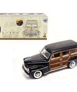 1948 Ford Woody Black 1/18 Diecast Model Car by Road Signature 20028BLK