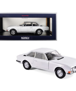 1969 Peugeot 504 Coupe Arosa White 1/18 Diecast Model Car by Norev 184825