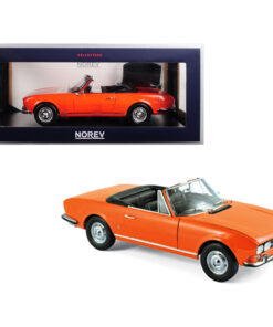 1970 Peugeot 504 Cabriolet Capucine Yellow 1/18 Diecast Model Car by Norev 184826