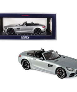 2017 Mercedes AMG GT C Roadster Silver Metallic 1/18 Diecast Model Car by Norev 183453