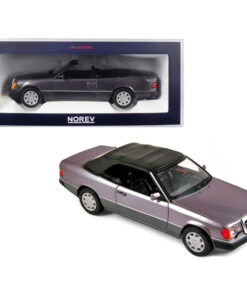 1990 Mercedes Benz 300 CE-24 Cabriolet Metallic Purple 1/18 Diecast Model Car by Norev 183567