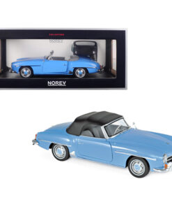 1957 Mercedes Benz 190 SL Cabriolet Blue 1/18 Diecast Model Car by Norev 183400