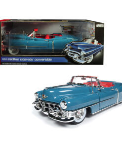1953 Cadillac Eldorado Convertible Tunis Blue Limited Edition to 1,002 pieces Worldwide 1/18 Diecast Model Car by Autoworld AW251