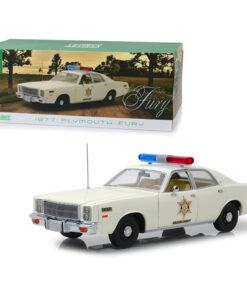 1977 Plymouth Fury Hazzard County Sheriff Cream 1/18 Diecast Model Car by Greenlight 19055