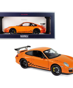 2010 Porsche 911 GT3 RS Orange 1/18 Diecast Model Car by Norev 187562