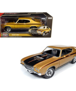 1971 Buick GSX Hardtop Cortez Gold Metallic with Black Stripes Muscle Car & Corvette Nationals (MCACN) 1/18 Diecast Model Car by Autoworld AMM1198