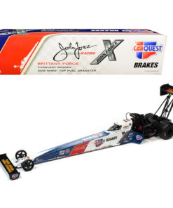 2019 NHRA Funny Car TFD (Top Fuel Dragster) Brittany Force Carquest Brakes John Force Racing 1/24 Diecast Model Car by Autoworld CP7654