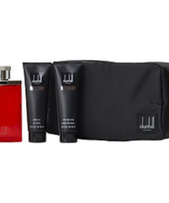 Alfred Dunhill Edt Spray 3.4 Oz & Aftershave Balm 3 Oz & Shower Gel 3 Oz & Toiletry Bag For Men